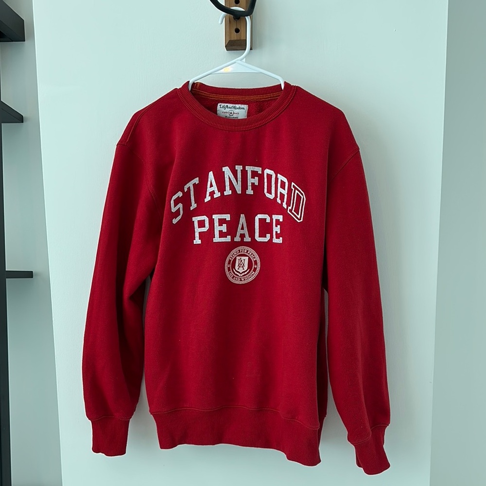 Standford Peace Red Crewneck Sweater